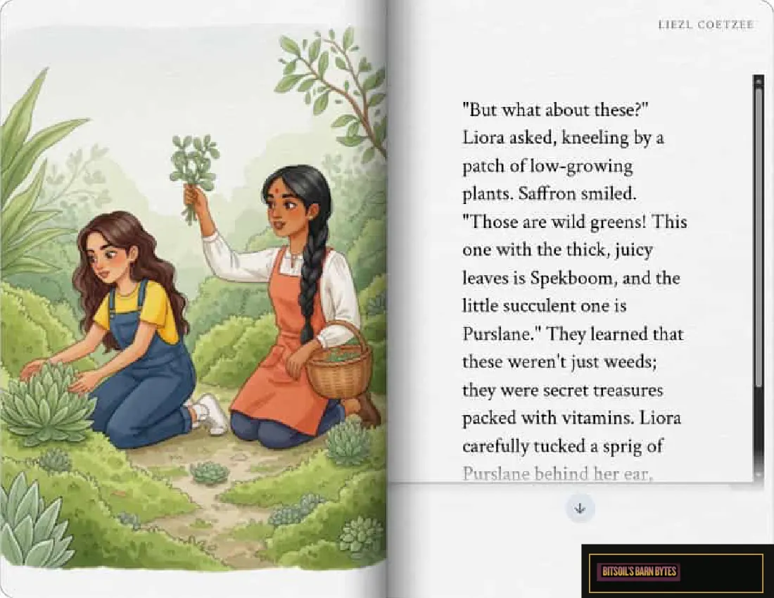 Illustration from the Wildroots storybook