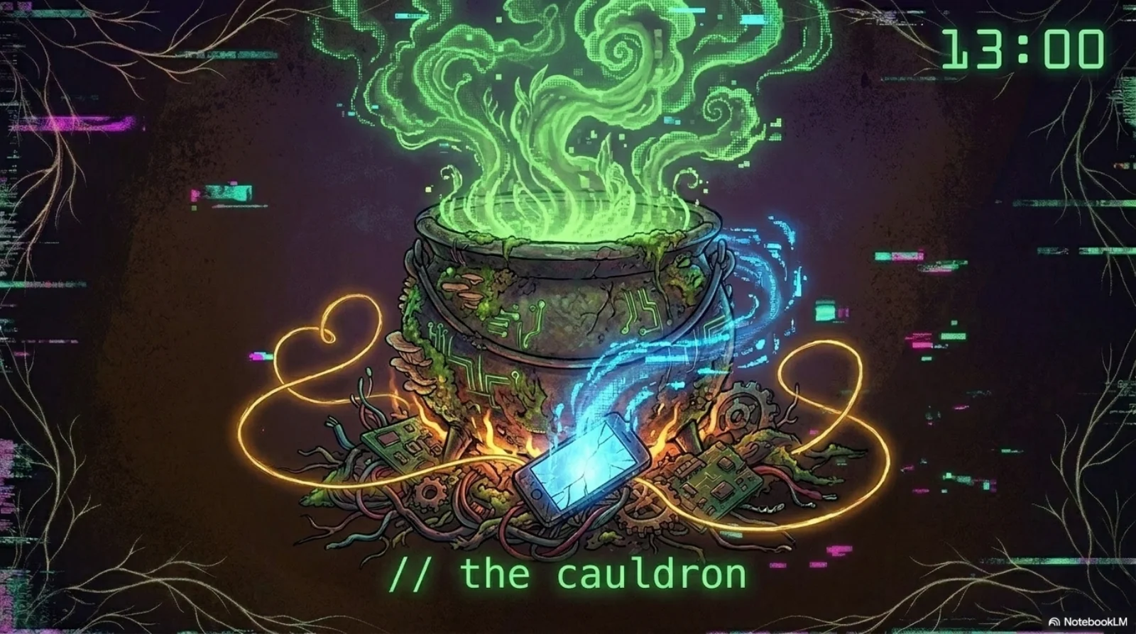 The cauldron at the heart of the Wild Pharmacy labyrinth
